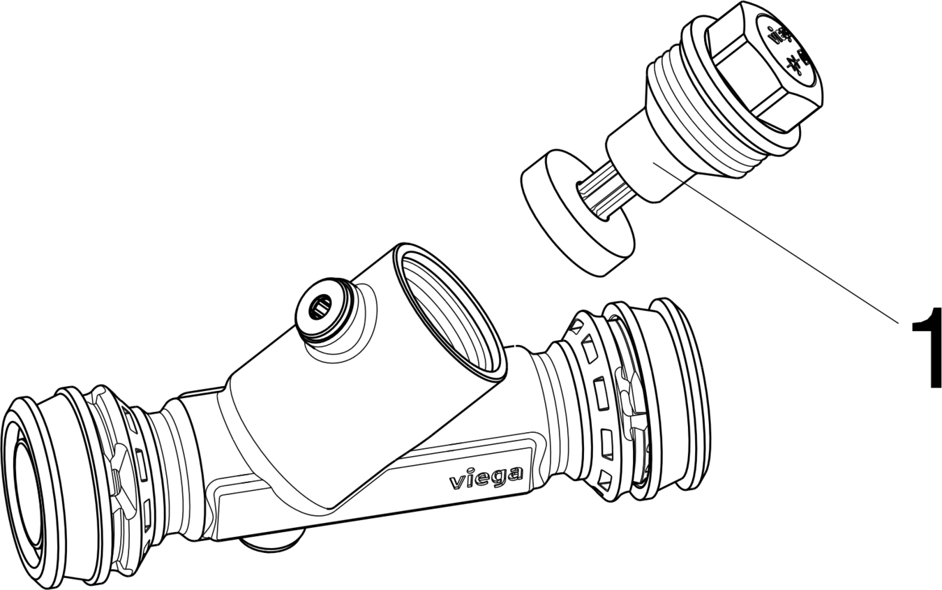 Трубопроводные системы  Easytop системные вентили  Запорные клапаны VIEGA 758 288 Модель 5339.4 Santreyd  - Вид №2