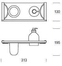 De Rosso Дозатор для мыла / держатель для зубных щеток из травленого стекла Mirto sun-id-1502474 - Вид №1