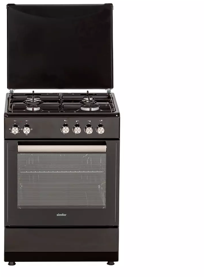 91100228 Газовая плита с духовкой F65MB43016 60x86x55 см цвет черный STLM-0484263 SIMFER