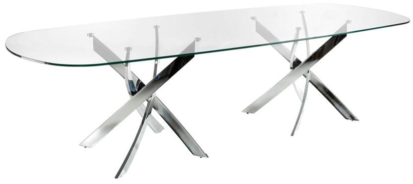 Angel Cerdá Овальный стол для гостиной из стали и стекла Urban deco 1073 Angel Cerda - Вид №1