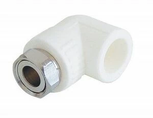 Угольник переходной ВР KALDE 90 D25х3/4" с накидной гайкой белый