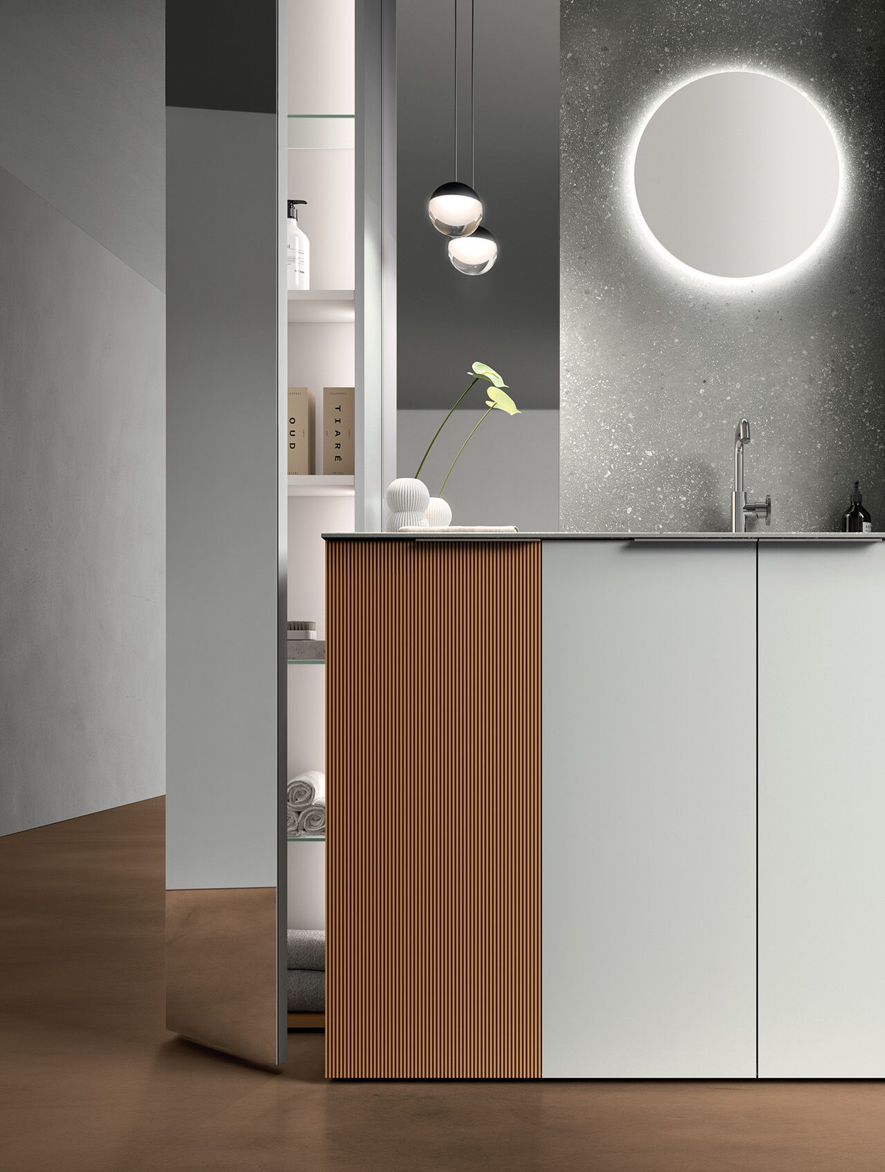 Напольный умывальник с дверцами ARCOM Поллок текстуры ARCH-00014169 - Вид №1