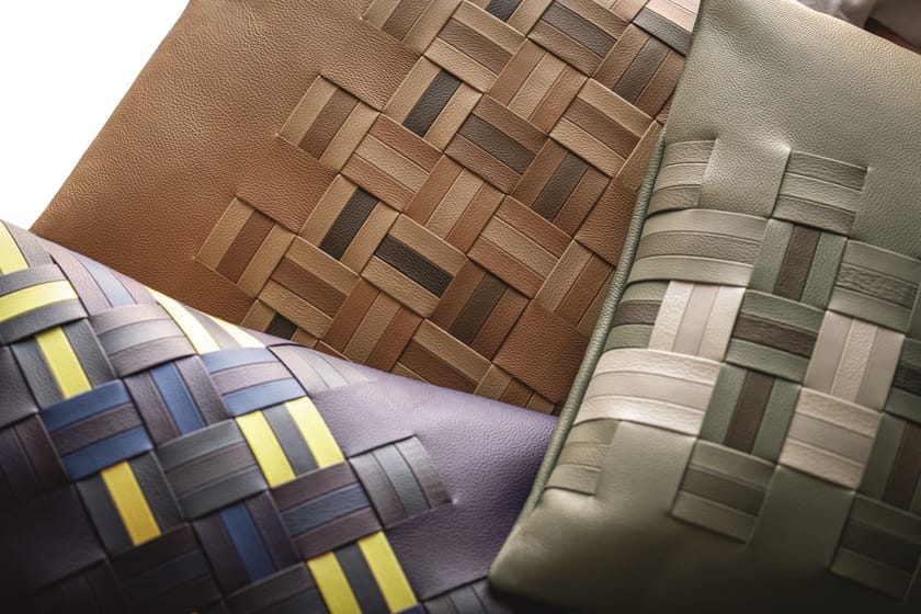 Кожаная квадратная подушка In Stock Poltrona Frau ARCH-00077366 - Вид №2