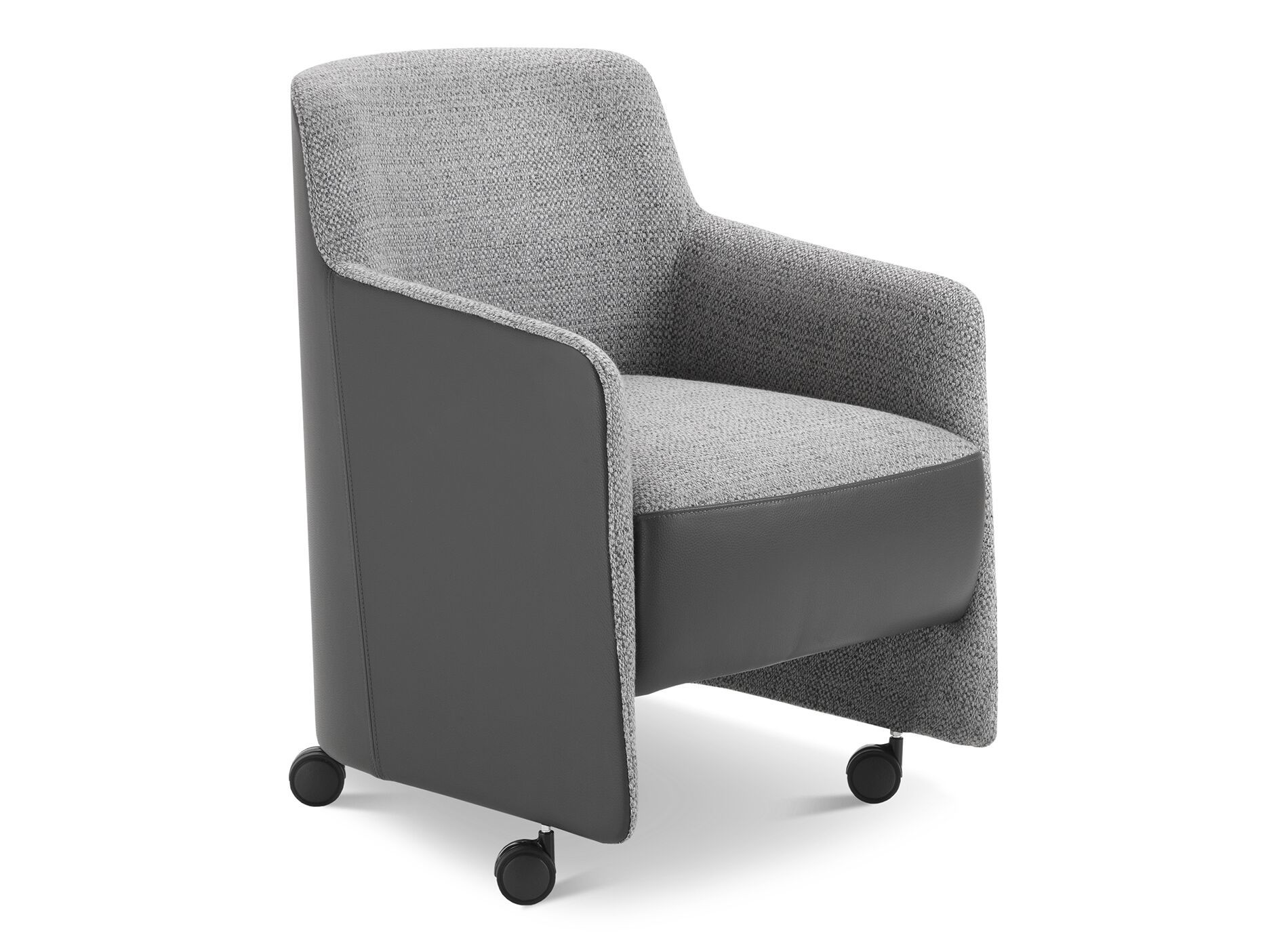 Тканевое и кожаное кресло с колесами i 4 Mariani GILL ARCH-00068238