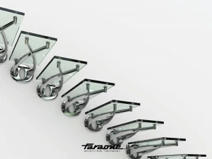 FARAONE Консольная лестница из нержавеющей стали и стекла