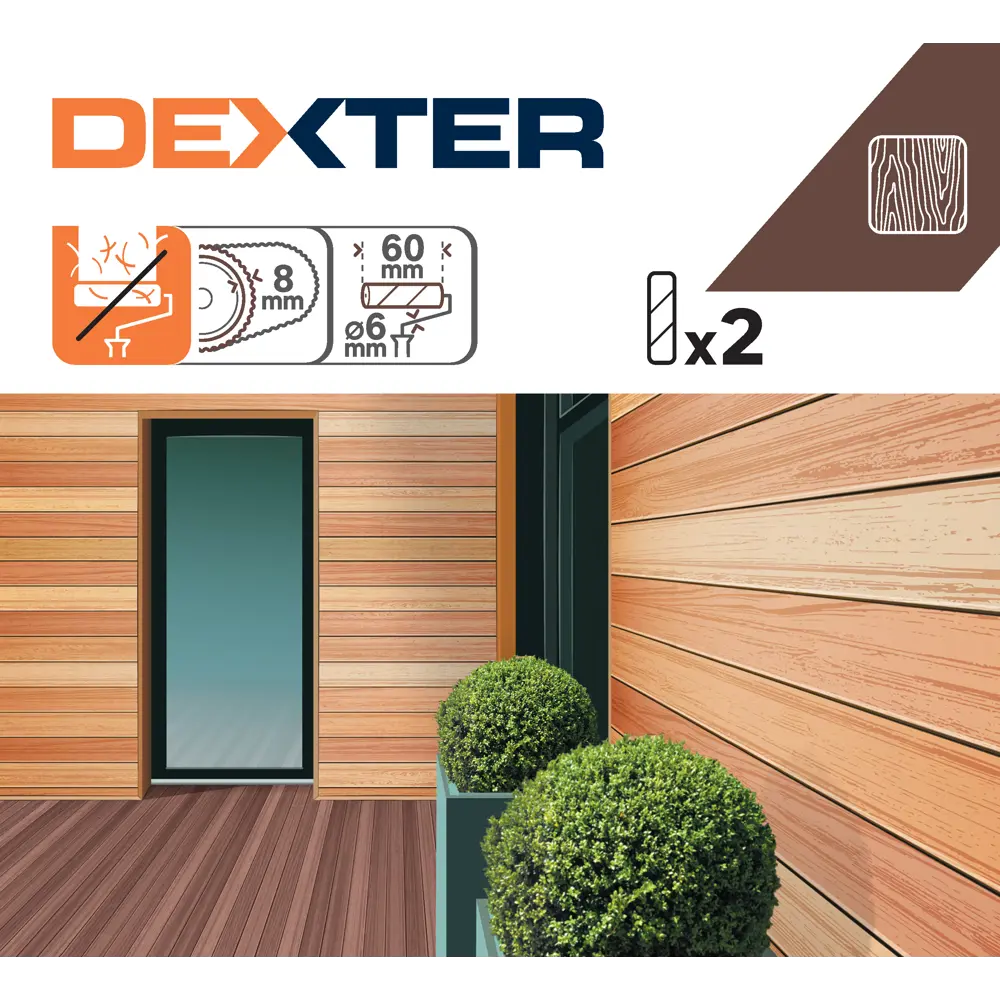 Мини-валик Dexter для алкидных красок 60 мм (2 шт) 82800666 STLM-0036126 - Вид №4