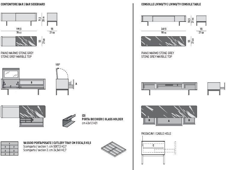 Minotti Лакированный буфет с ящиками Lou sun-id-1463626 - Вид №6
