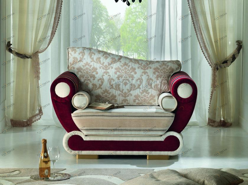 Modenese Gastone Кресло из ткани с подлокотниками Contemporary sun-id-1386554