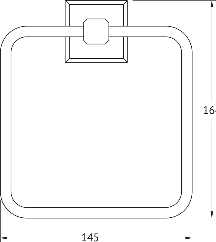 9913 Держатель полотенца прямоугольный ARTWELLE Hagel - Вид №1