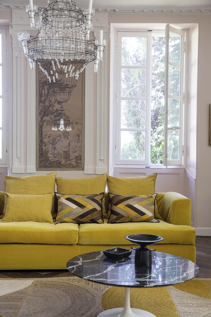 Élitis Подушка из синели прямоугольной формы с рисунком sun-id-1478243 - Вид №2