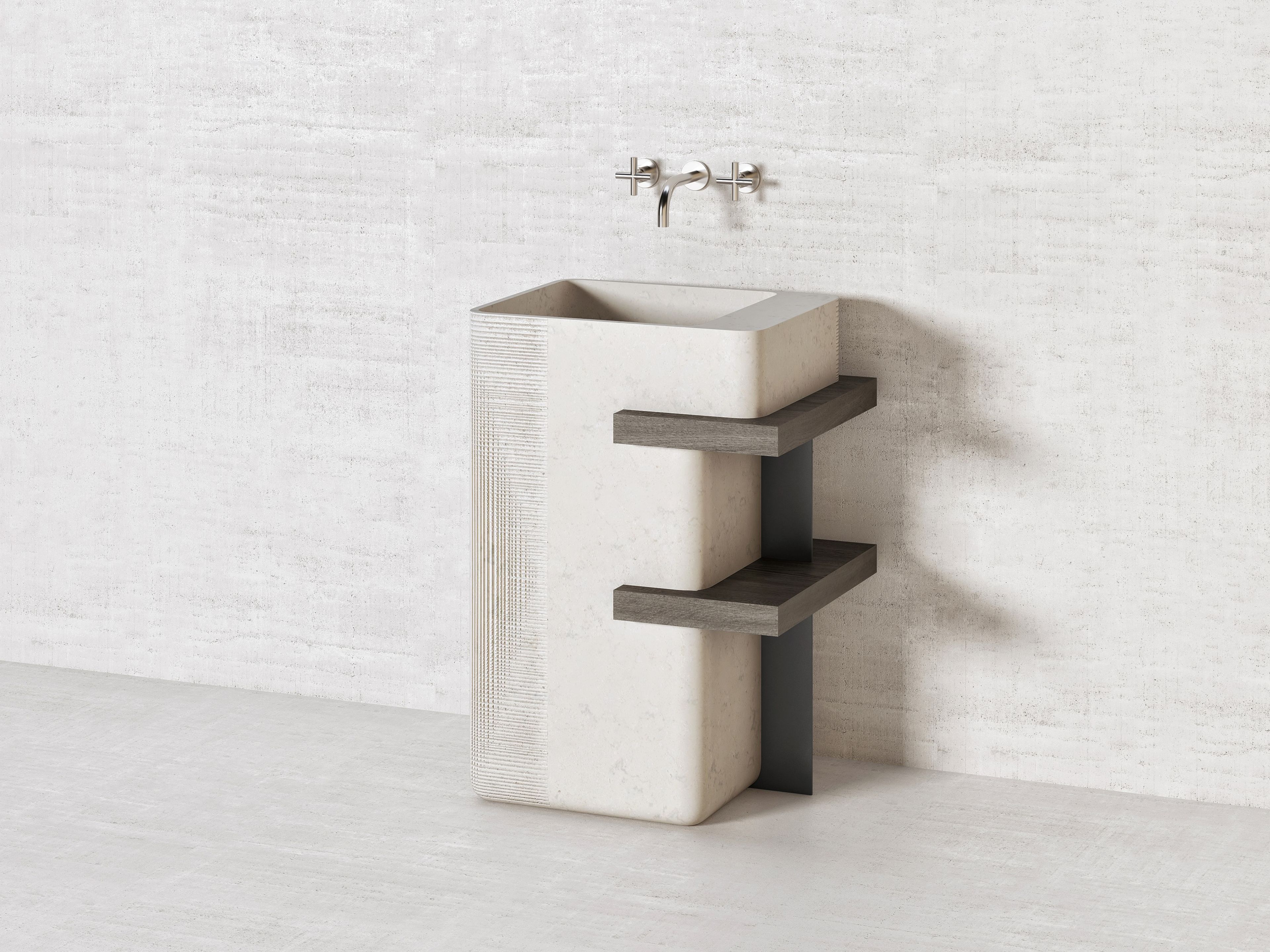 Отдельно стоящий умывальник из натурального камня Davani Meridian ARCH-00023244 - Вид №1