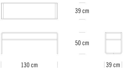 Thonet Низкий прямоугольный журнальный столик с журнальной полкой B 10 sun-id-1439430 - Вид №3