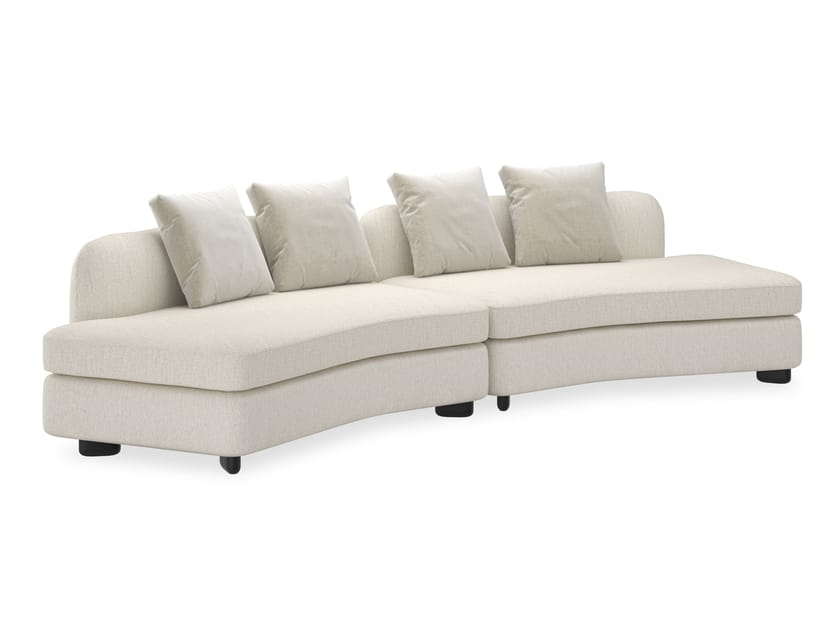 4-местный модульный тканевый изогнутый диван Caracole Lumi ARCH-00110559