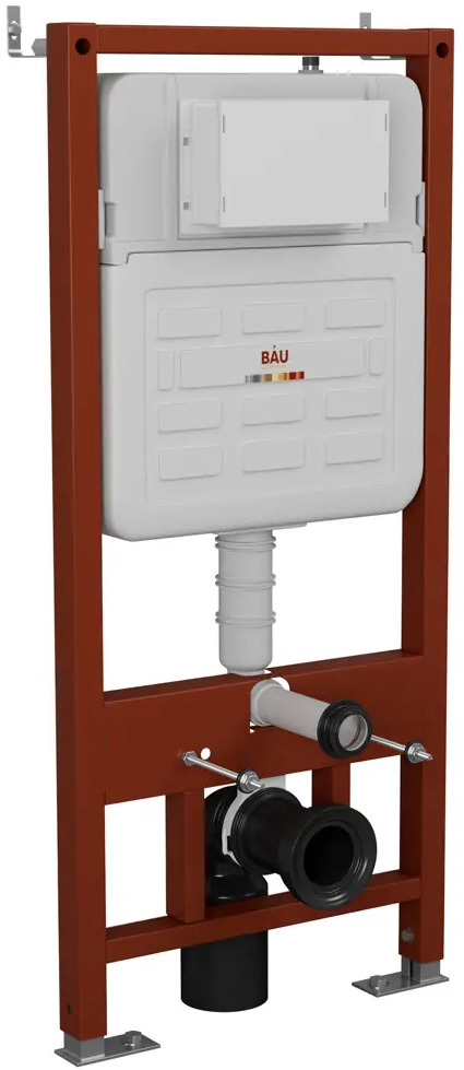 91777909 Комплект инсталляции Bauedge Bau Ideal E458103-BS0001-E00101, с унитазом безободковым Bau Stil 49х35 клавиша Bau Strike, хром STLM-0985282