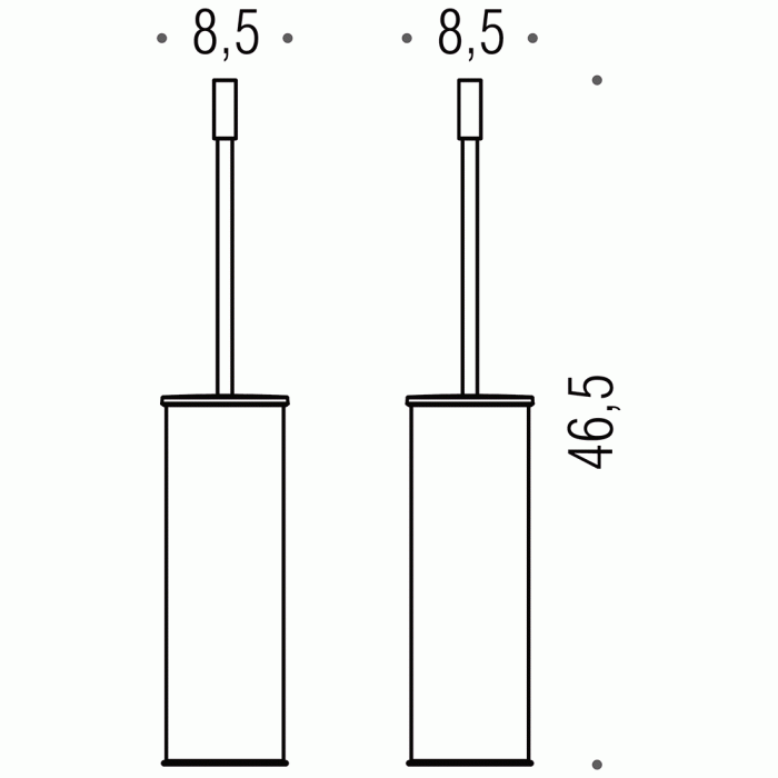 W4961NM W4961 NM Ёршик напольный (черный) COLOMBO PLUS Colombo Design - Вид №2
