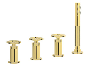 Смеситель для ванны с 4 отверстиями и ручным душем