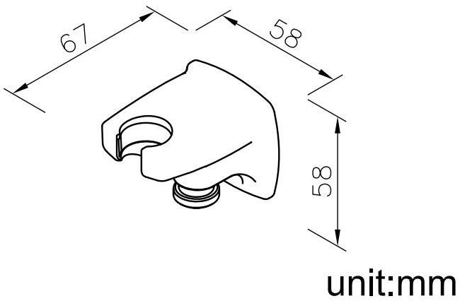 JUSTIME Опора для душа из хромированной латуни Pan ii 6779-dc-80cp - Вид №1