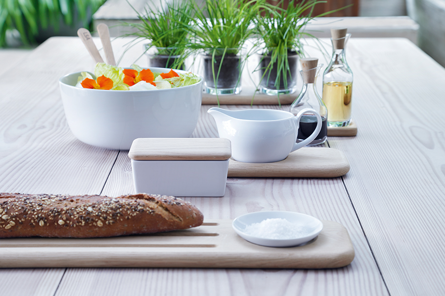 Блюдо глубокое Dine с деревянными приборами D24 см LSA International P21826997 - Вид №1