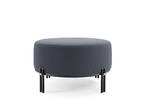 Круглый пуф из ткани