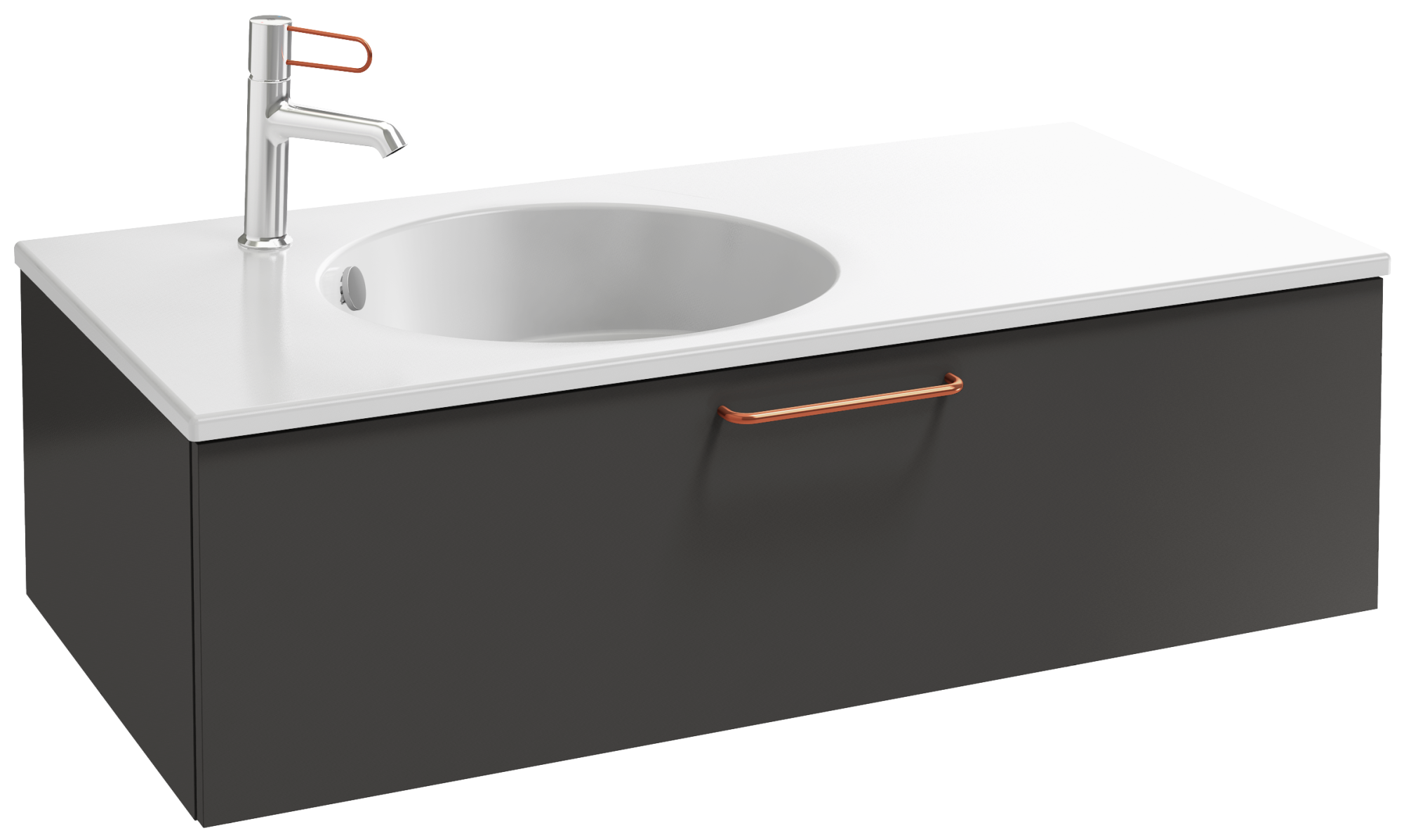 EB2516-R7-N14 Тумба под столешницу 100 см, 1 ящик, бронзовая ручка JACOB DELAFON ODÉON RIVE GAUCHE ODEON RIVE GAUCHE