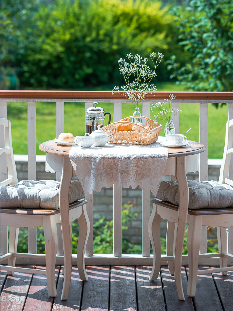 Обеденный стол круглый белый 100 см Mobilier de Maison ДОМАШНЯЯ ОБСТАНОВКА MOBILIER DE MAISON 017240 Бежевый;белый Santreyd  - Вид №1