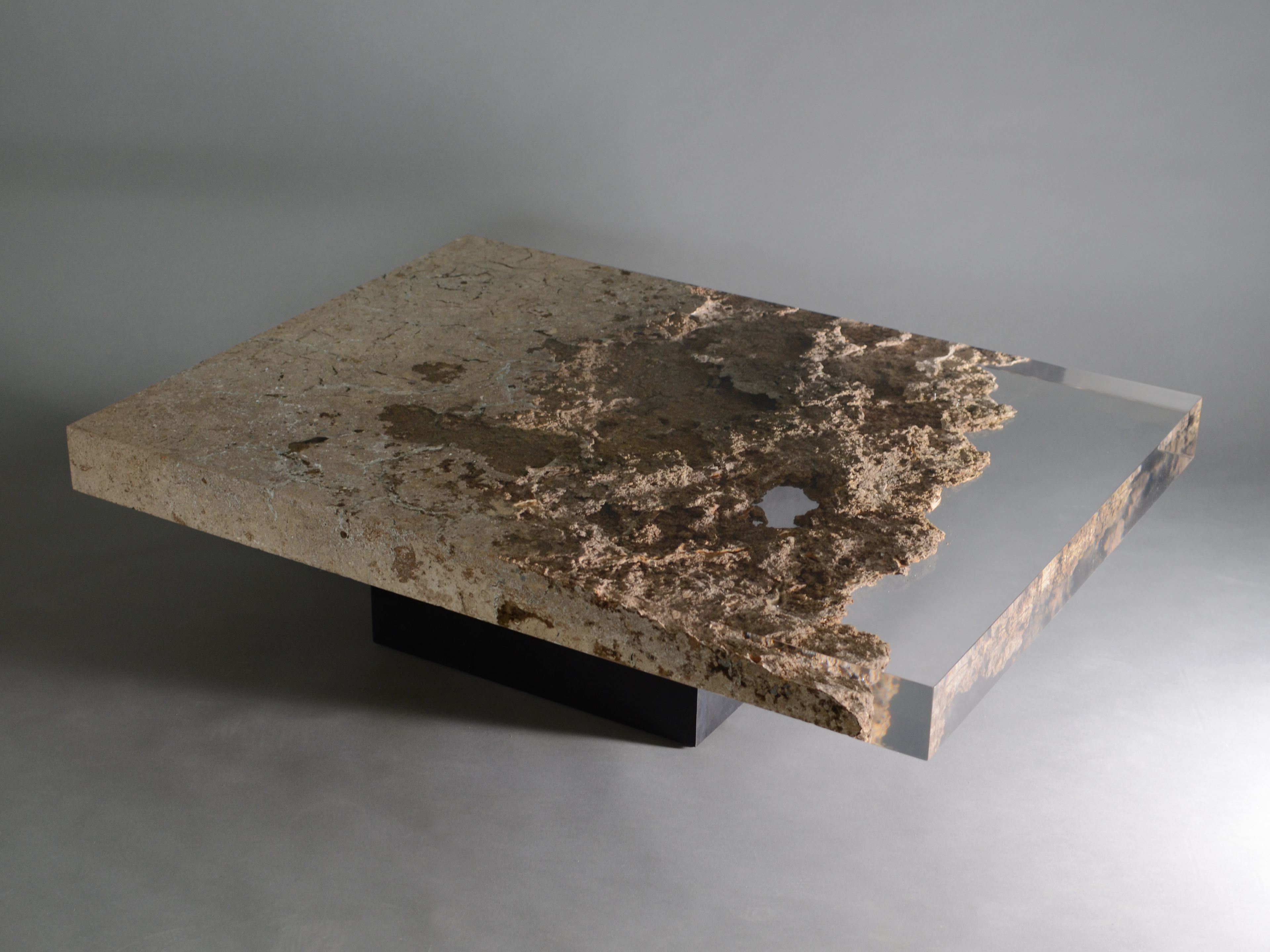 Прямоугольный журнальный столик из травертина от Rapolano alcarol Bedrock ARCH-00027953 - Вид №1