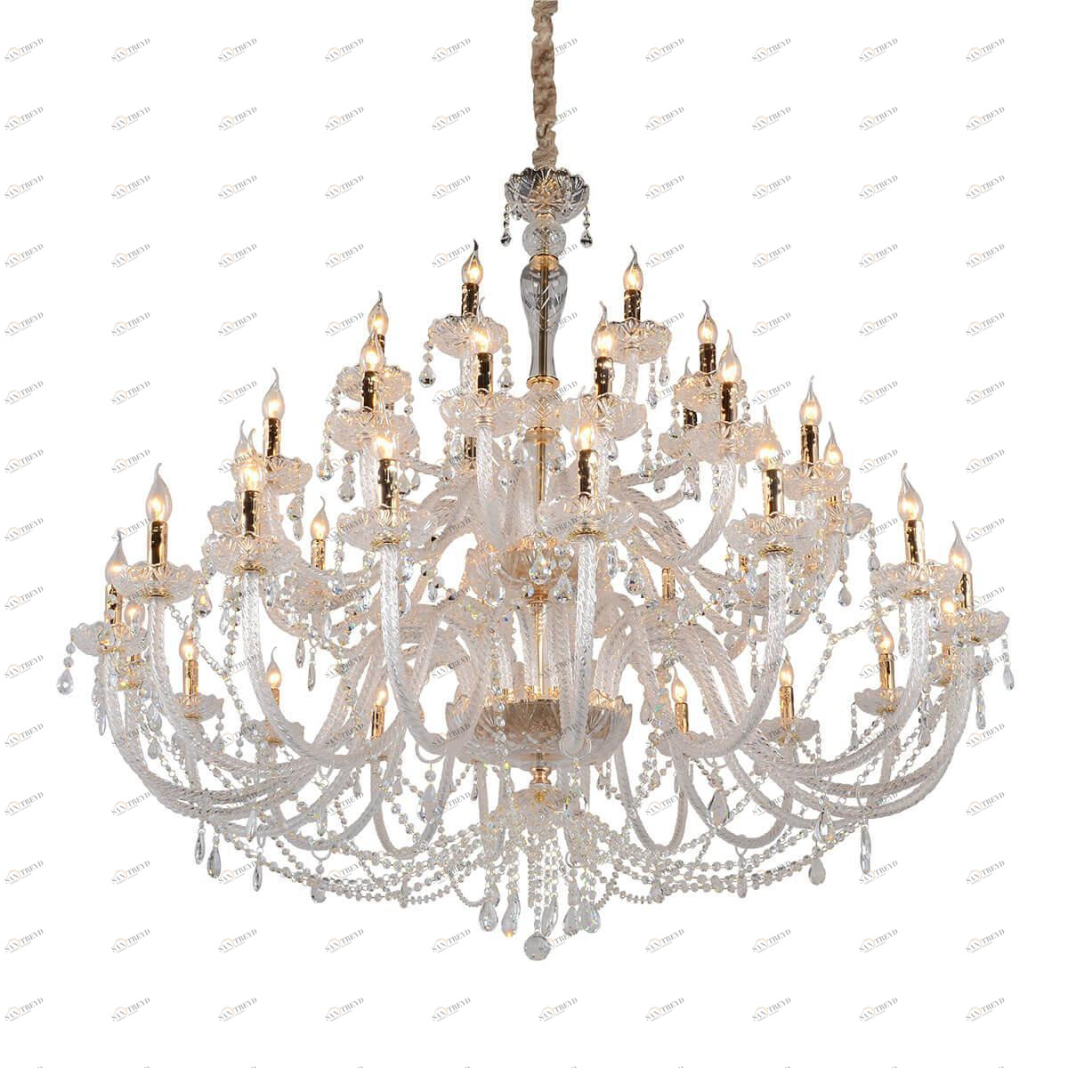 Подвесная люстра Omnilux Aranova OML-89103-42 прозрачная OMNILUX ДИЗАЙНЕРСКИЕ, ARANOVA 220812 Прозрачный 