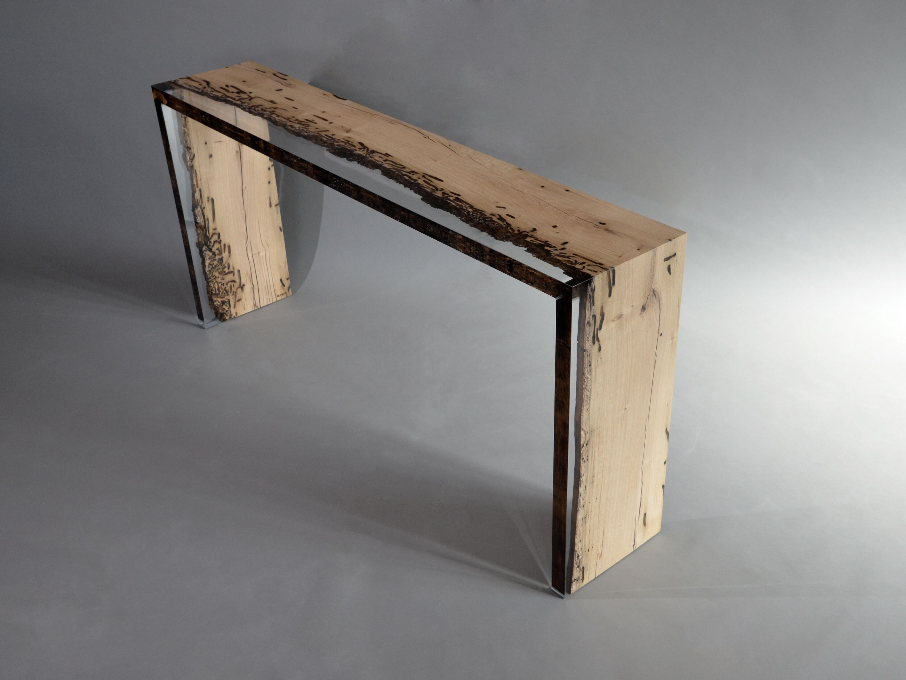 Прямоугольная консоль из дуба и смолы alcarol Bricola ARCH-00098722 - Вид №2