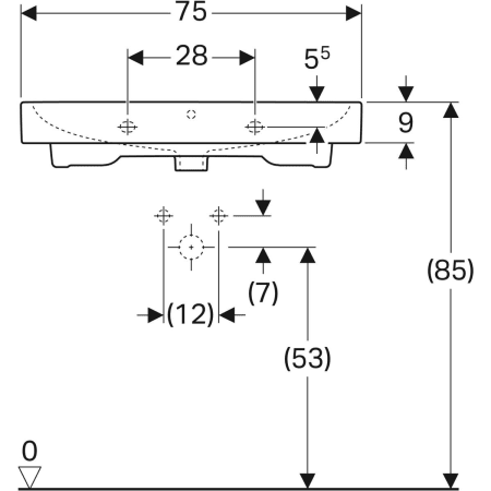 124093000 Раковина Geberit iCon Geberit  - Вид №29