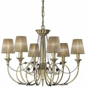 Possoni Illuminazione Атласная люстра с абажурами Dafne 1591/6