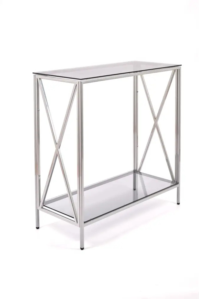 90703224 Консоль напольная Allconsoles 1033-CS 80x80x35 см сталь цвет серебряный STLM-1080898