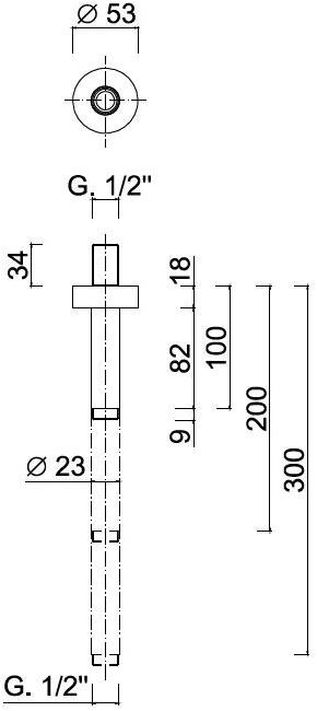 Rubinetteria Giulini Подвесной кронштейн для душа Praga - praga crystal F1762-10 / 20 / 30 - Вид №1