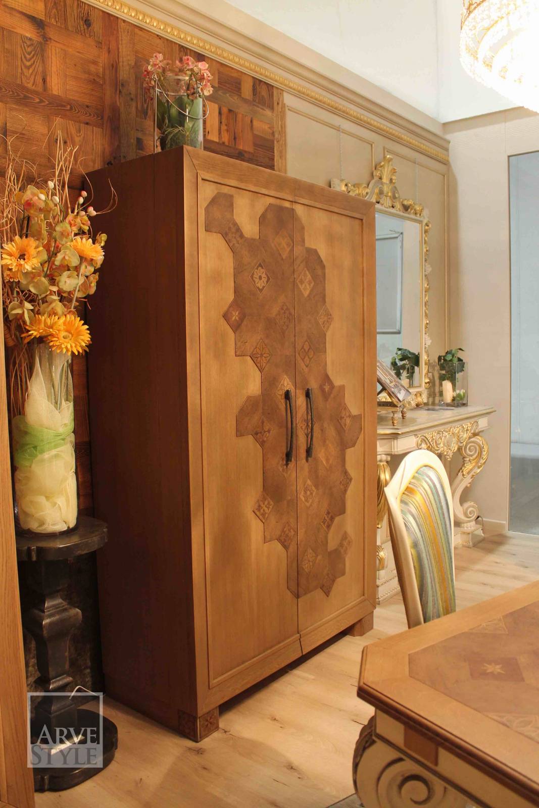 Деревянный барный шкаф со встроенным освещением Arvestyle паркет ARCH-00082377 - Вид №3