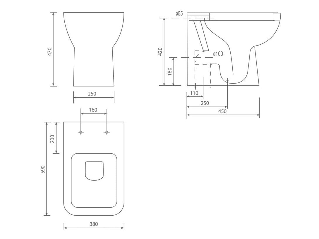 Фарфоровый туалет EVER Life Design Стиль 47 ARCH-00058697 - Вид №4