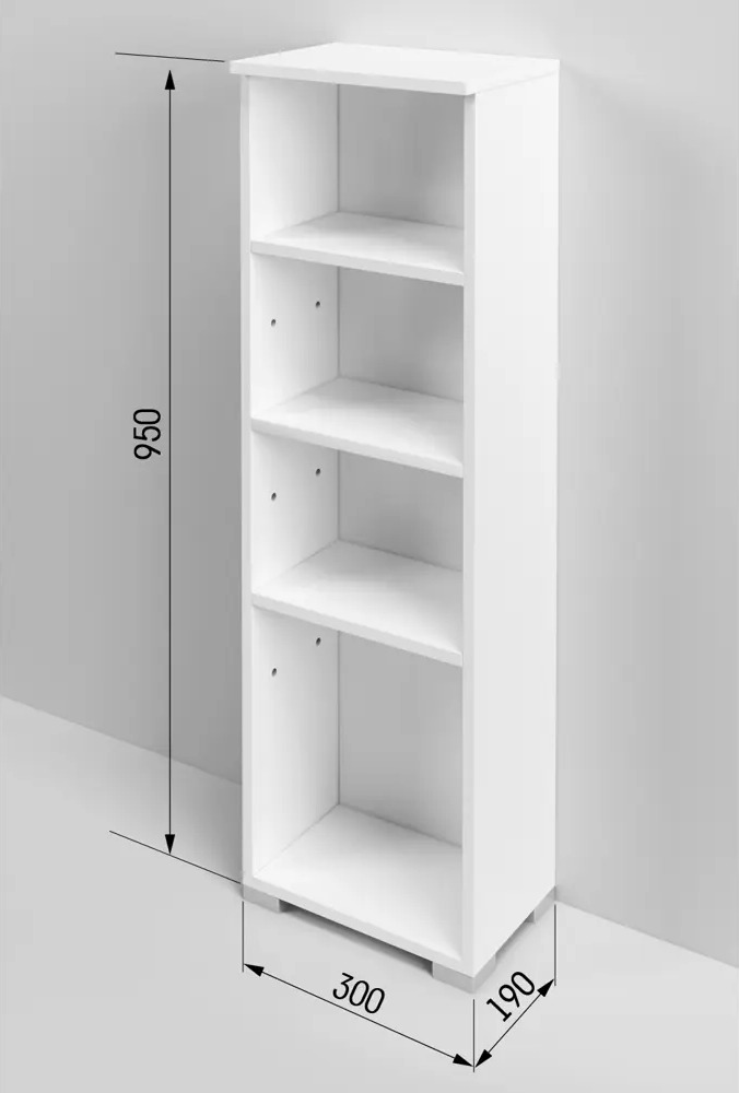 91132968 Шкафчик для ванной комнаты Regent Style ОШТ300 30x95x19см напольный цвет белый STLM-0495388