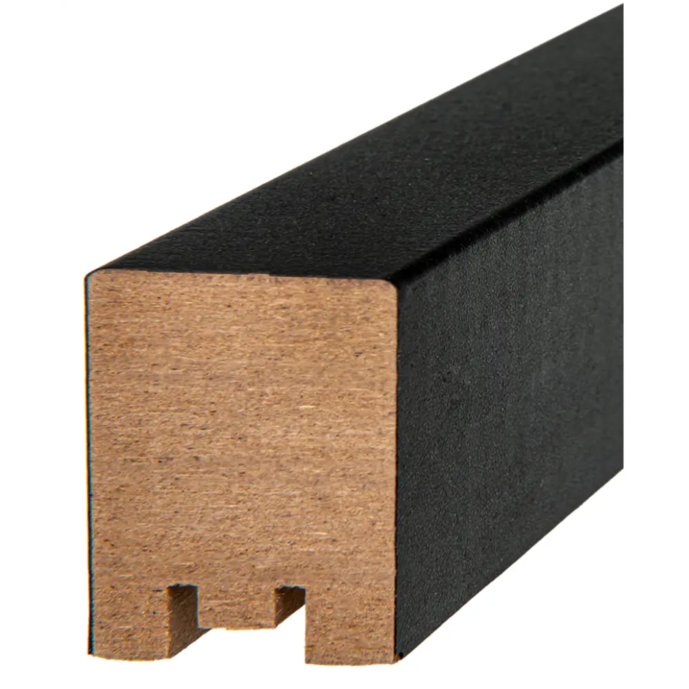 PORTIKA Декоративная рейка МДФ черная 2700 мм для современного интерьера 85314204 STLM-1451424 - Вид №1