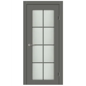 Комплект двери Пьемонт со стеклом 60x200 см Hardflex цвет стиппл грей без доборов