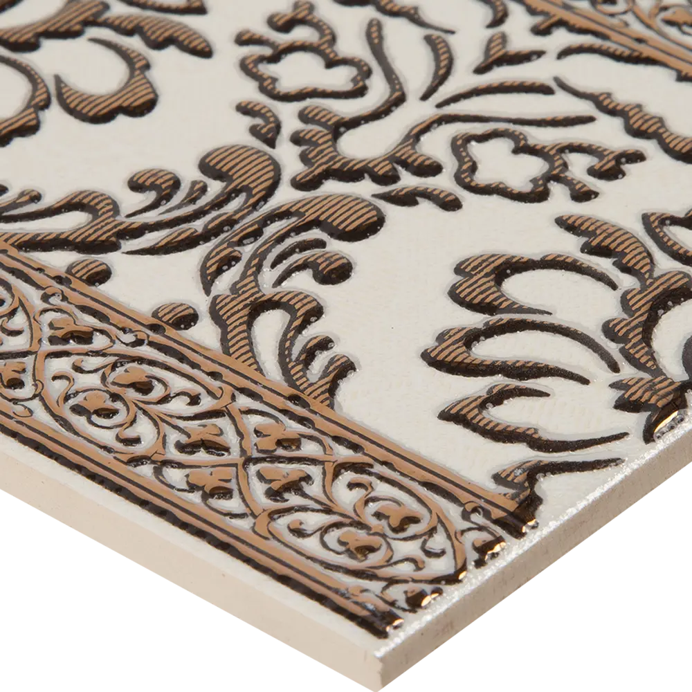 Бордюр настенный LB Ceramics Катар 13x25 см цвет белый STLM-2029039 - Вид №1