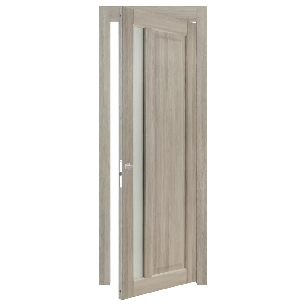 Дверь межкомнатная остеклённая Artens Мария 60x200 см ПВХ цвет шимо с замком в комплекте 82401335 STLM-2090081  - Вид №3