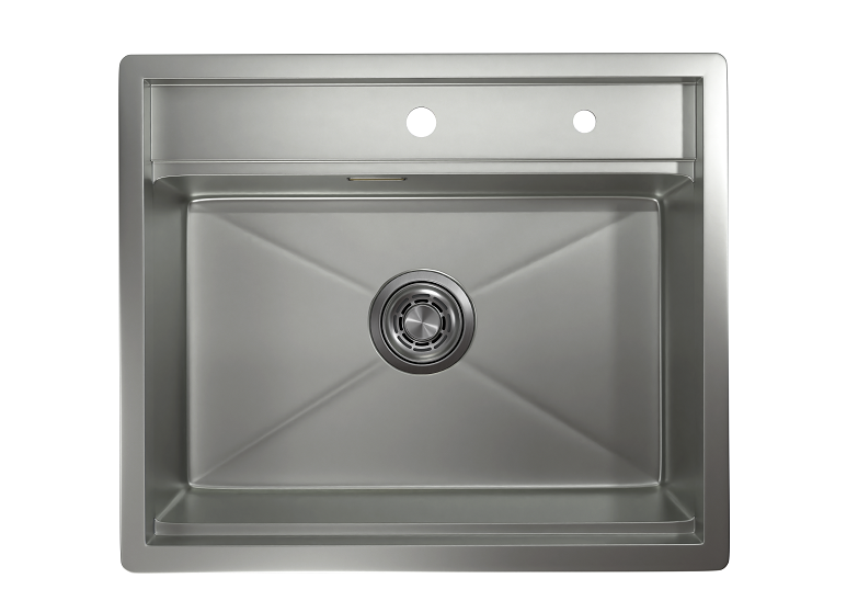 KS-6051, СТАЛЬ МАТОВАЯ , стальная кухонная мойка KITCHEN SPACE GRANULA 6051-ST354 - Вид №2