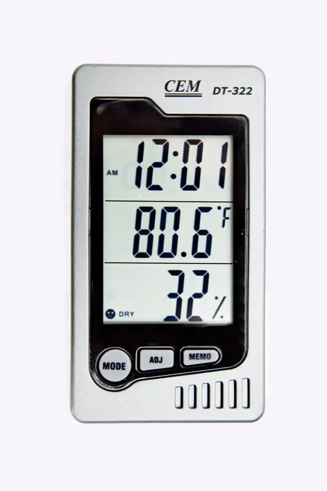 90349436 Часы-измеритель температуры и влажности CEM DT-322 STLM-0845243