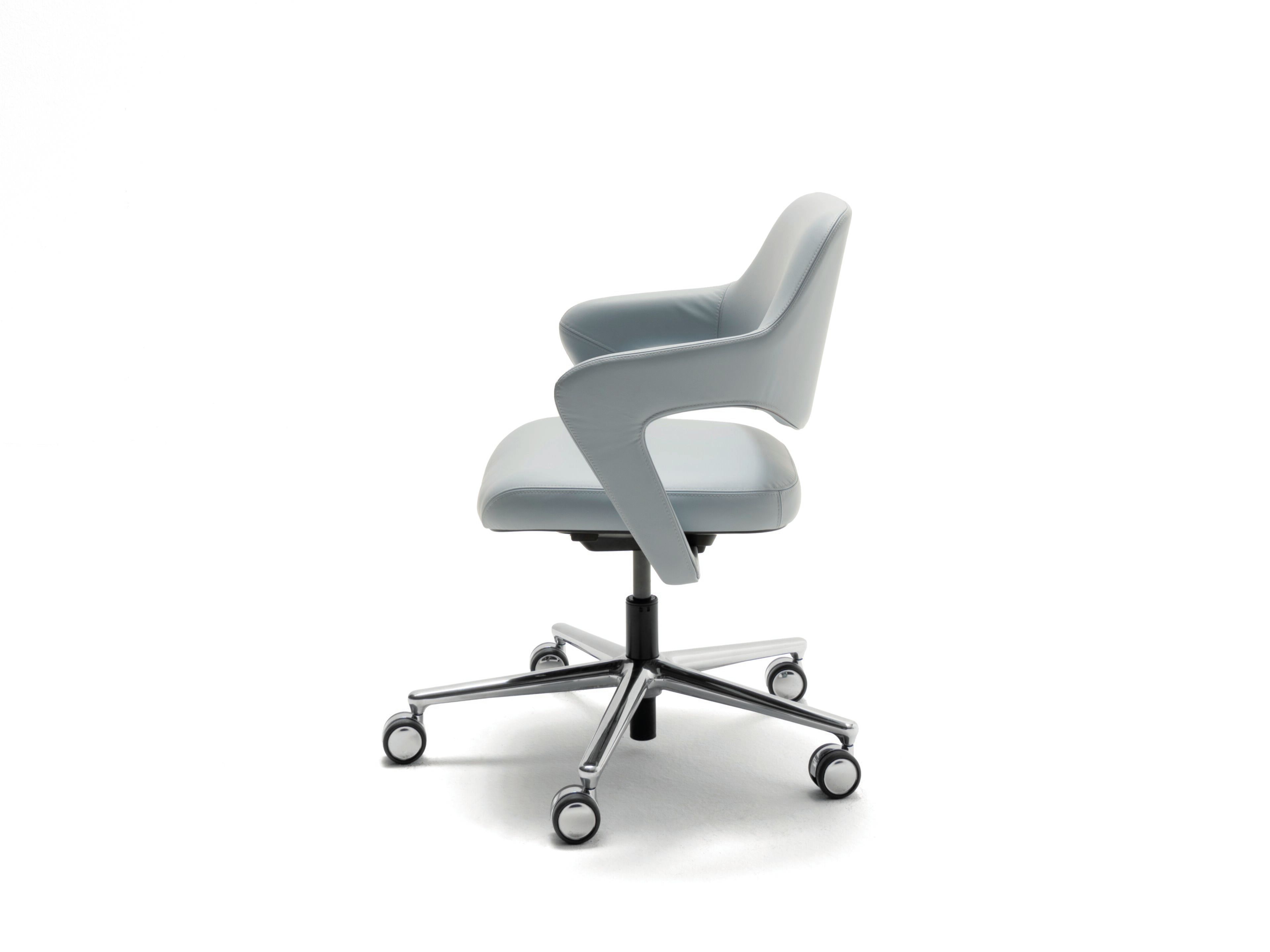 5-спицевое кожаное офисное кресло с низкой спинкой и колесами ESTEL GROUP Ergofit ARCH-00061082 - Вид №1