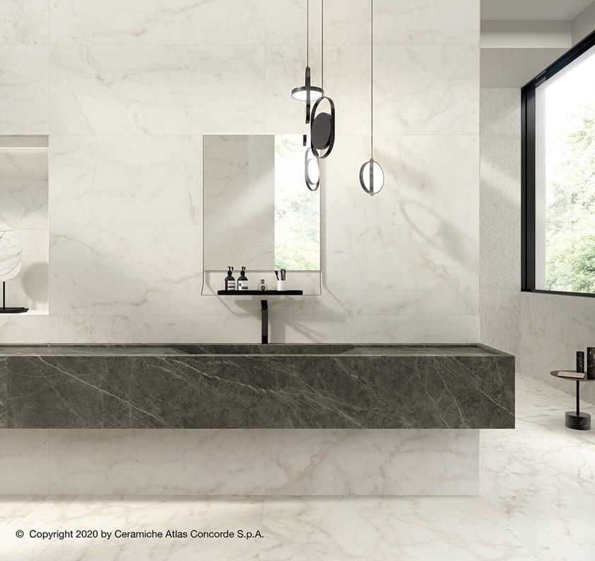 Atlas Concorde Белая плитка для стен с эффектом мрамора Marvel shine sun-id-1375735 - Вид №34