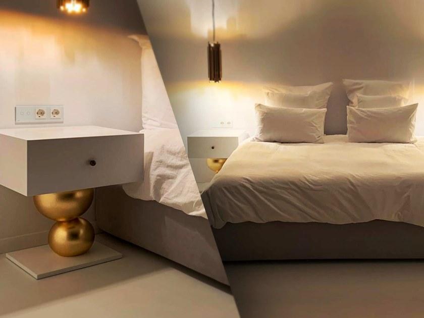 GANSK Прямоугольная прикроватная тумбочка из лакированной древесины Museu G3600a  - Вид №3