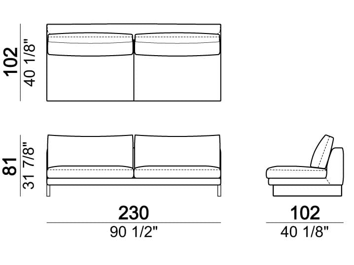 Секционный диван из ткани Arketipo EGO ARCH-00102437 - Вид №9