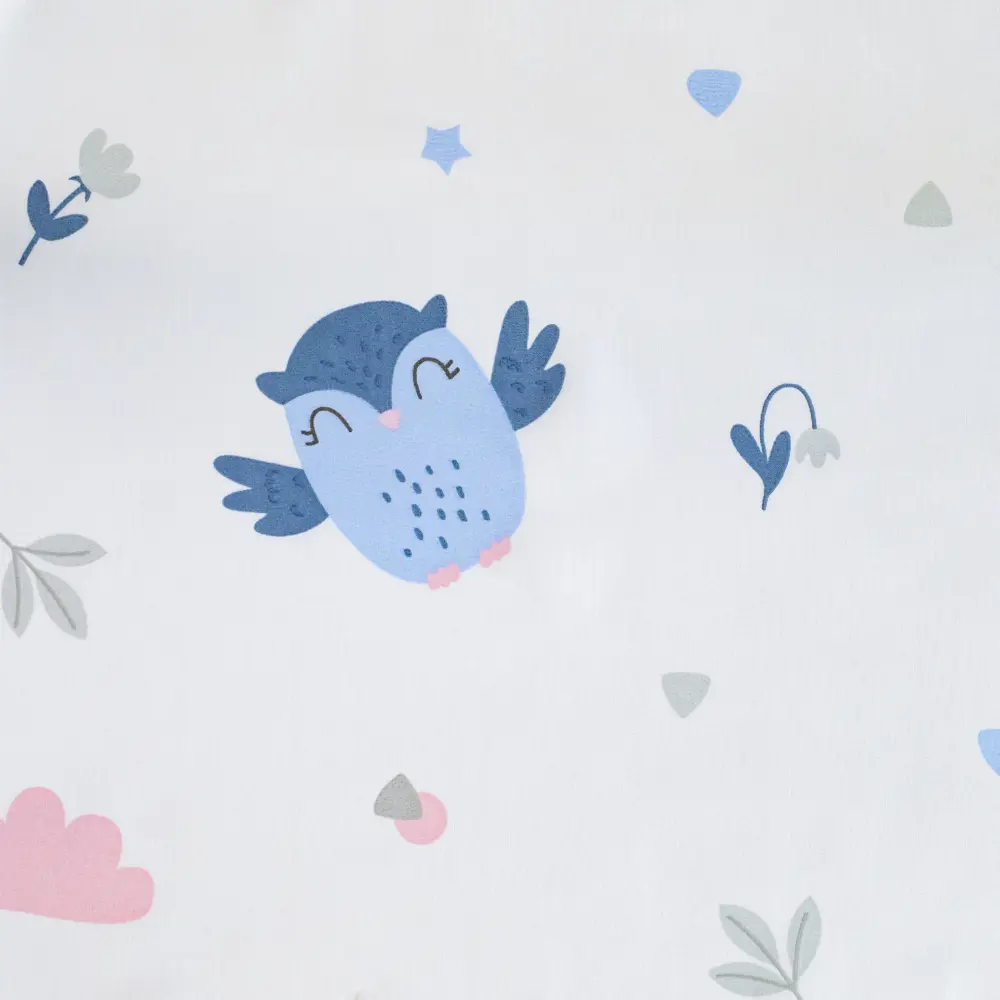 Тюль 1 м/п Совы и зайцы вуаль 300 см цвет сине-серый GARDEN STLM-2178622 - Вид №1