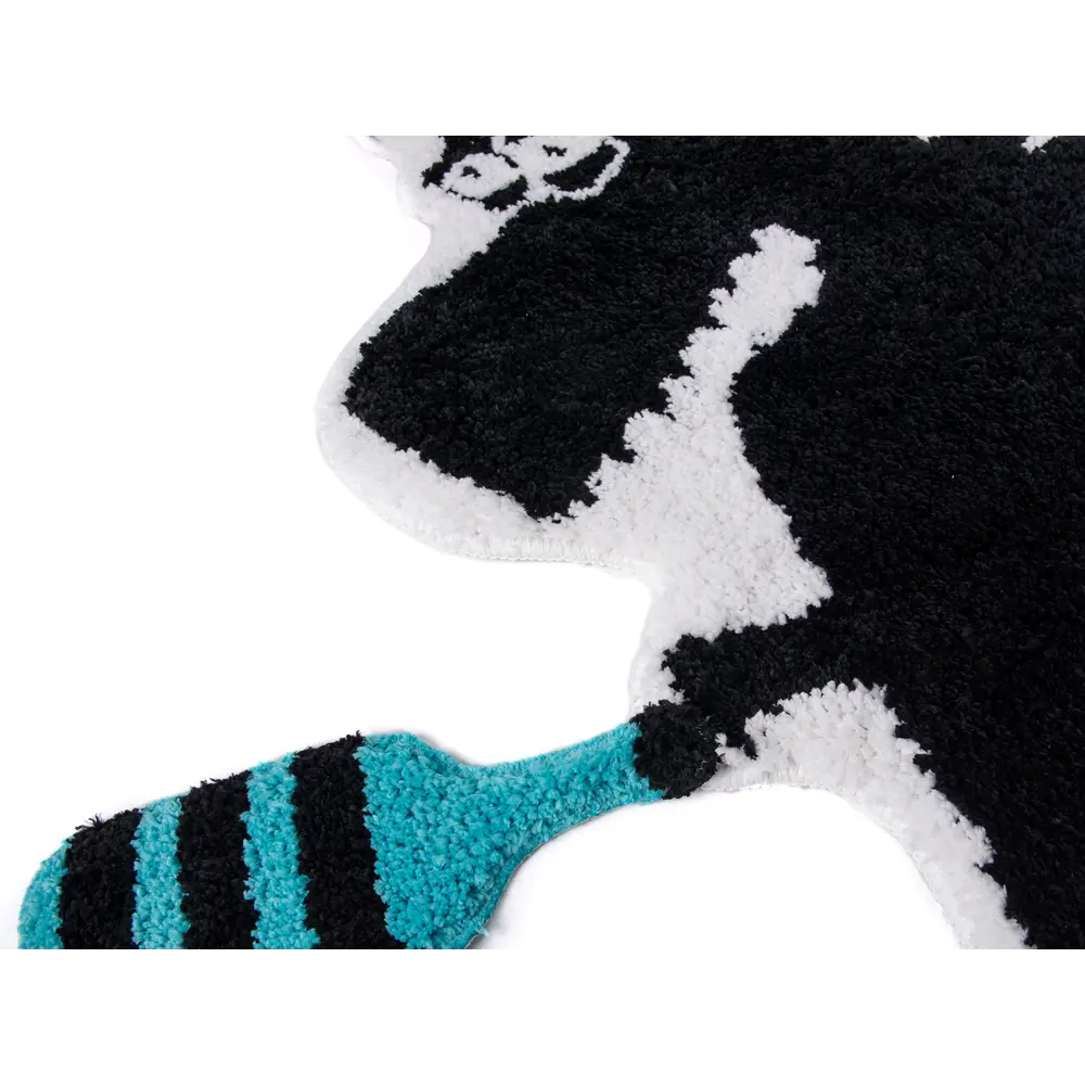 Коврик для ванной Irony цвет чёрный MOROSHKA STLM-2077501 - Вид №1