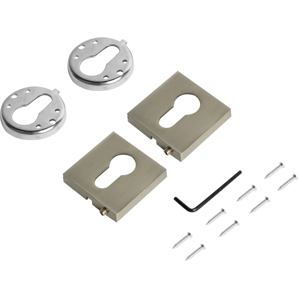 Накладка на цилиндр Puerto INET AL 03SN алюминий цвет матовый никель 2 шт STLM-2121649 - Вид №1