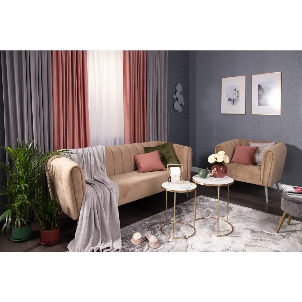 Подушка с пуговицей Бархат 43x43 см цвет зеленый LINEN WAY STLM-2119626 - Вид №5