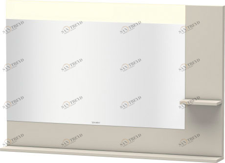 VE732309191 Vero Зеркало с полочками сбоку и внизу Серо-коричневый декор Duravit